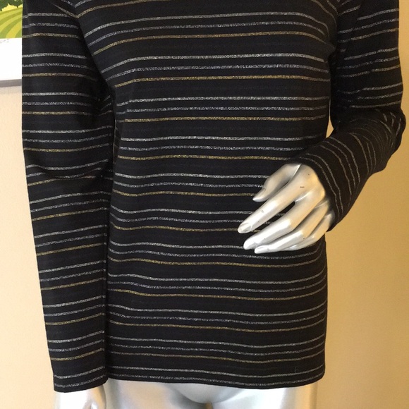 CHICO'S | Touch of Cool™ Shine Stripes Layering Tee - Picture 7 of 15